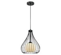 Westinghouse Lighting Lampada a Sospensione E27, Nero Opaco, acciaio