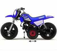 Westland Customs Ruote da allenamento per Yamaha PW50, Acciaio e Plastica, Bianco, WLC2216