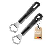 Westmark 2 Apribottiglie, Lunghezza: 17 cm Ciascuno, Acciaio/Plastica, Gentle, Nero, 280822E4