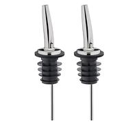 Westmark 2 Beccucci per Bottiglie di Liquori, Olio e Aceto, Metallo/Acciaio Inossidabile, Tappi in Plastica, Inox Gastro, Argento, 47322280