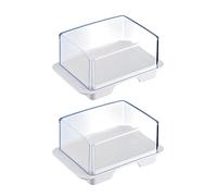 Westmark 2 Burriere per Frigorifero, Plastica, Exclusiv, Bianco/Trasparente, 208622E3