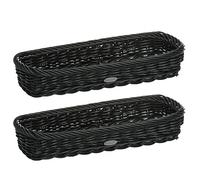 Westmark 2 Cestini per posate, adatto per hotel e ristoranti, rettangolare, circa 28 x 11 x 5 cm, in fibra sintetica, edizione Saleen, nero, 020169191E3