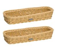 Westmark 2 Cestini per posate, adatto per hotel e ristoranti, rettangolare, circa 28 x 11 x 5 cm, in fibra sintetica, edizione Saleen, beige chiaro, 020169301E3