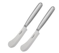 Westmark 2 coltelli da Colazione/Burro con Bordo seghettato e Punta Larga, Lunghezza: 22 cm, Acciaio Inox, Argento, 135922E3