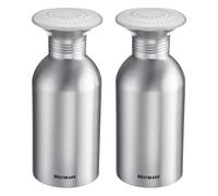 Westmark 2 Gastro-Salt Shakers Omega - pratici contenitori per spezie per la ristorazione, adatti anche per zucchero, contenitore per sale con coperchio - acciaio inox, 650 ml
