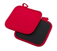Westmark 2 Presine, Quadrato, Dimensioni: ca. 20 x 20 cm, Cotone/Neoprene, Colore: Rosso/Nero, 15622270