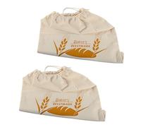 Westmark 2 Sacchetti per Pane con Coulisse - Borsa portaoggetti in cotone con spazio per 1 pagnotta o 10 panini - Bianco naturale, 321022E3