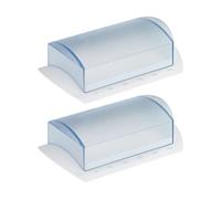 Westmark 211622E3 - 2 contenitori per burro da tavolo, in plastica, colore: Bianco/Traslucido