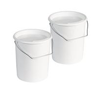 Westmark 237922E3-2 secchielli per latte, mangime, con manico e coperchio, capacità: 3 l, in plastica, colore: bianco