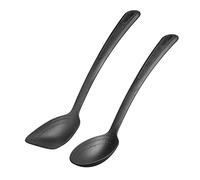 Westmark 286122E6 - Set di 2 cucchiai per verdure e padella, con scala interna da 15, 30 e 45 ml, in plastica, Gentle, colore: Nero