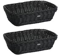 Westmark 2x Cesta Multiuso, Adatta per Hotel e Ristorazione, Rettangolare, 31.5 x 22 x 10 cm, Fibra Sintetica, Saleen Edition, Nero, 020200191E3