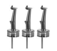 Westmark 3 beccucci per liquori/olio per bottiglie con filettatura a vite, Ø 28 mm, con alette e tubi d'aria, in metallo/acciaio inox, inox gastro, argento, 452022E3