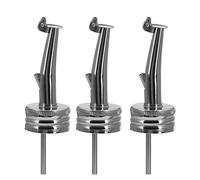 Westmark 3 beccucci per liquori/olio per bottiglie con filettatura a vite, Ø 31,5 mm, con alette e tubi d'aria, in metallo/acciaio inox, inox gastro, argento, 452522E3