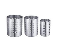 Westmark 3 Cestini portaposate, Rotondo, Diametro: 6,8 + 10 + 12 cm, Altezza: 13,5 cm, Acciaio inox, Argento, 690222E6