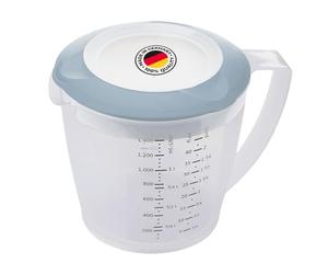 Westmark 3105227B Caraffa Graduata con paraschizzi, Plastica, Blu