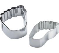 Westmark Set di Formine per Biscotti, Dimensioni Varie, Acciaio Inossidabile, Forma di Piede, 3 Pezzi, Argento, 31972260