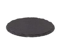 Westmark 4 Sottobicchieri in ardesia, Rotondi, Con gommini, ø 10 cm, Ardesia, Tapas + Friends, Antracite, 69202270