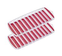 Westmark Stixx - Set di 2 stampi per cubetti di ghiaccio per realizzare 10 bastoncini di ghiaccio stretti, ideali per bottiglie, trasparente/rosso - plastica senza BPA