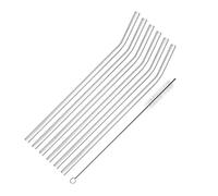 Westmark 6 Cannucce di vetro Glas Knick, Con 1 spazzolino, Trasparenti, Lunghezza: 20 cm, ø 0,8 cm, Vetro borosilicato, 62642260