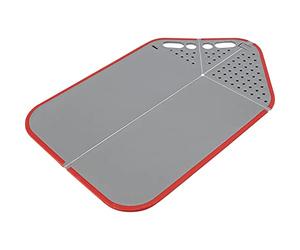 Westmark 62192270 - Tagliere pieghevole in plastica, 3 in 1, colore: Grigio/Rosso