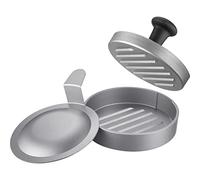 Westmark 62322260 - Macchina per hamburger con sollevatore, riempibile grazie alla curvatura del fondo nel sollevatore, in alluminio/plastica, colore: Argento/Nero