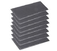 Westmark 8 Piatti da Portata in Ardesia Naturale, Con Gommini, Superficie: 30 x 10 cm Ciascuno, Ardesia, Tapas + Friends, Antracite, 694222E3