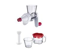 Westmark Accessorio per centrifuga con contenitore e raccogli-polpa, Base combinabile con Tritacarne 97042260 o grattugia a tamburo 97022260, Plastica, Vita Freund, Bianco/Rosso, 97072260