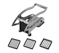 Westmark Affetta-patate e verdure con 3 inserti in acciaio inox e leva, Pomfri-Perfect, Argento, 11812260