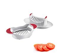 Westmark Affetta-pomodori e mozzarella con piattino e lame seghettate, Acciaio inox/Plastica, Bianco/Rosso, 11572260
