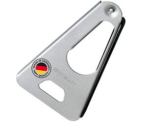Westmark Apri-tutto multi-uso con aletta in gomma, Apribottiglie e apriscatole, Lunghezza: 17 cm, Acciaio/Gomma, Twist, Argento, 10502270