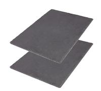 Westmark ardesia naturale/piatti da portata, 2 pezzi, rettangolari, con protezione antigraffio, superficie: 40 x 30 cm ciascuno, ardesia, Tapas + Friends, antracite, 693422E3