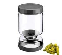 Westmark Barattolo per Scolare 1 Pezzo, Bicchiere inserto multifunzionale per kimchi e cetrioli per scolare e servire, Trasparente/nero, 900 ml