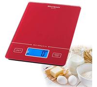 Westmark 30342260 Bilancia da Cucina Functiona, Colore: Rosso, 22 x 15.3 x 2 cm