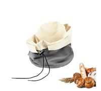 Westmark Borsa per il con cuscinetto termico - cestino per il pane in tessuto per pane, panini, uova - moderna custodia per il pane in cotone - antracite/beige, ø 20 x 23 cm