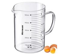 Westmark Brocca dosatrice in vetro - Ideale per ingredienti per dolci e cottura, adatta a microonde, resistente alle temperature, manico ergonomico - 0,5 litri