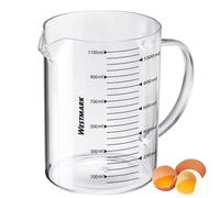 Westmark Brocca dosatrice in vetro - Ideale per misurare ingredienti per dolci e cottura, adatta a microonde, resistente alle temperature, manico ergonomico - 1,1 litri