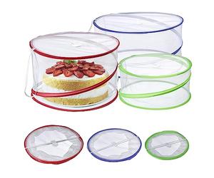 Westmark Cappuccio per alimenti - copertura pieghevole per alimenti, protezione contro zanzare e insetti quando si mangia all'aperto - ø 39, 34, 30 cm, 3 pz.