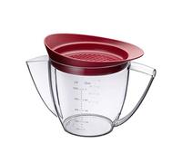 Westmark Caraffa separa-grassi con coperchio filtrante, capacità: 1 litro, plastica, trasparente/rosso, 30752260