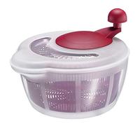 Westmark Centrifuga per insalata, Capacità: 5 litri, ø 26 cm, Plastica, Senza BPA, Fortuna, Colore: Trasparente/Rosso, 243222E2
