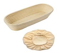 Westmark Cestino da lievitazione + rivestimento, ovale, lunghezza: 39,5 cm, Per circa 1500 - 2000 gr di pasta, canna, beige chiaro, 3202227B