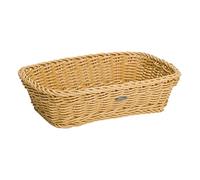 Westmark Cestino multiuso Saleen - rettangolare, 31 x 21 x 9 cm | Per panini e frutta, intrecciato a mano, senza BPA, lavabile in lavastoviglie, fino a 70 °C, beige chiaro, 02020230101