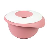 Westmark Ciotola da Cucina con Coperchio in Due Parti, 2.5 L, con Beccuccio, Plastica, Bianco e Rosa, 3153227P