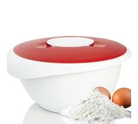 Westmark Ciotola da cucina con coperchio in due parti, 2,5 l, Con beccuccio, Plastica, Bianco/Rosso, 3153227R