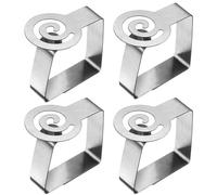 Westmark Clip per tovaglie a spirale - set di clip per tovaglie per uso interno ed esterno, ideale per tavoli da giardino, adatto per tavoli di spessore 1 - 3 cm - acciaio inox, 4 pz.