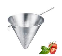 Westmark Colino a punta Chinois Pro - Setaccio fine con fori tutto tondo - Colino in acciaio inox - perfetto per fondi, creme e salse - argento, Ø 23 cm