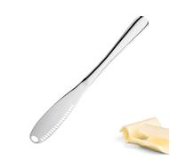 Westmark Coltello da burro e coltello decorativo, 1 pezzo - Coltello con bordo seghettato e struttura scanalata per arricciare burro, guarnire, tagliare - argento, 22 cm