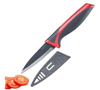 Westmark Coltello per verdure/per sbucciare, Lunghezza lama: 8 cm, Con protezione per la lama, Acciaio inox/Plastica, Antracite/Rosso, 14522280