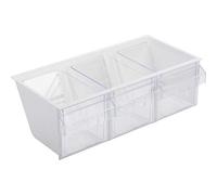 Westmark Contenitore a cassetti, 3 cassetti, Capacità: 1 l l'uno, Plastica, Milano, Trasparente/Bianco, 76072240