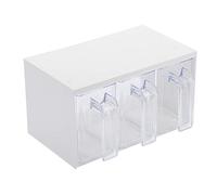 Westmark Contenitore a cassetti, 3 cassetti, Capacità: 1 l l'uno, Plastica, Roma, Trasparente/Bianco, 73052260