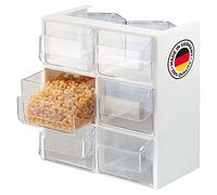 Westmark Contenitore a cassetti, 6 cassetti, Capacità: 1 l l'uno, Plastica, Venezia, Trasparente/Bianco, 78052240